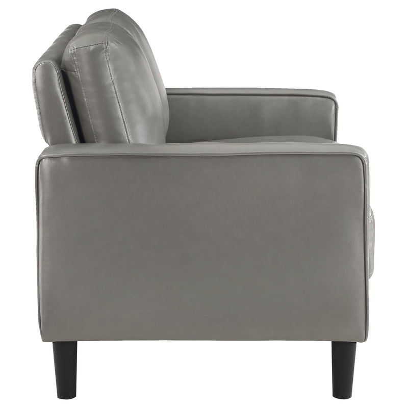 Ruth 3-piece Upholstered Track Arm Sofa Set Grey - 508365-S3
