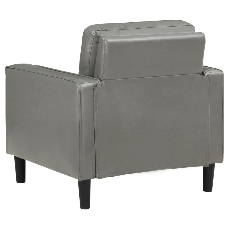 Ruth 3-piece Upholstered Track Arm Sofa Set Grey - 508365-S3