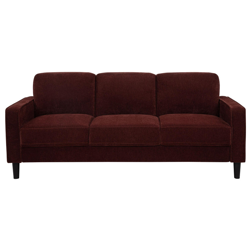 Ruth 77-inch Fabric Upholstered Track Arm Sofa Rust Red - 511211