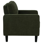 Ruth Fabric Upholstered Track Arm Accent Chair Matcha Green - 511216