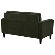 Ruth Fabric Upholstered Track Arm Loveseat Matcha Green - 511215