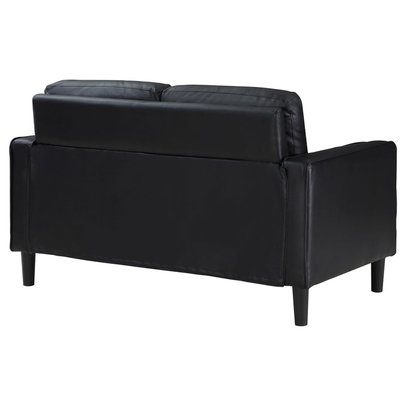 Ruth Upholstered Track Arm Loveseat Black - 508362