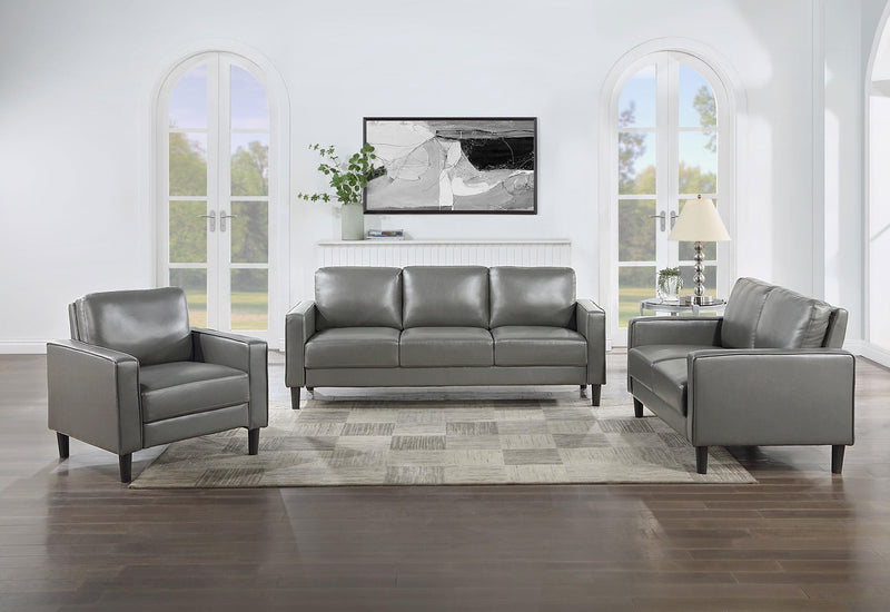 Ruth Upholstered Track Arm Loveseat Grey - 508366