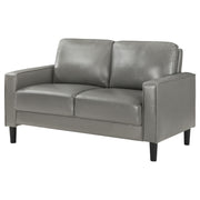 Ruth Upholstered Track Arm Loveseat Grey - 508366