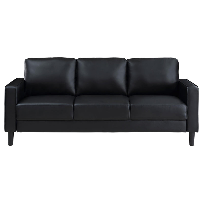 Ruth Upholstered Track Arm Sofa Black - 508361