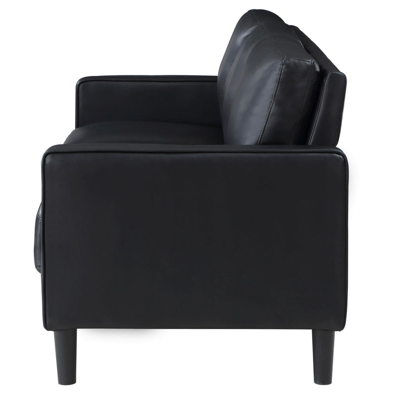 Ruth Upholstered Track Arm Sofa Black - 508361