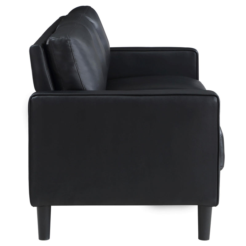 Ruth Upholstered Track Arm Sofa Black - 508361