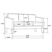 Ruth Upholstered Track Arm Sofa Grey - 508365