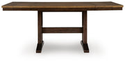 Rylandeen Counter Height Extension Dining Table 4 Barstools and Bench - PCD651D4