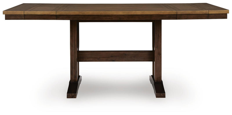 Rylandeen Counter Height Extension Dining Table 4 Barstools and Bench - PCD651D4