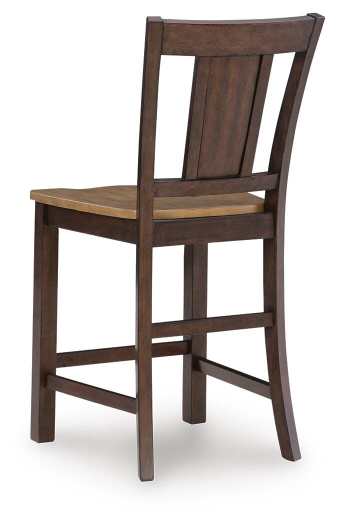 Rylandeen Light Brown/Dark Brown Counter Height Barstool, Set of 2 - PCD651-124