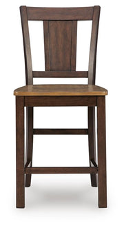 Rylandeen Light Brown/Dark Brown Counter Height Barstool (Set of 2) - PCD651-124X2