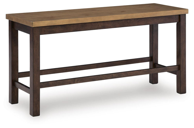 Rylandeen Light Brown/Dark Brown Counter Height Dining Bench - PCD651-09