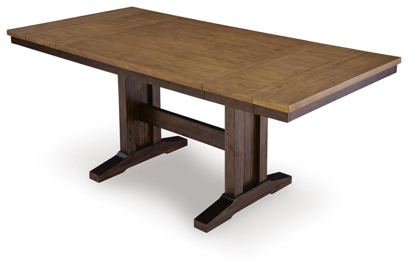 Rylandeen Light Brown/Dark Brown Counter Height Dining Extension Table - PCD651-32