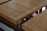 Rylandeen Light Brown/Dark Brown Counter Height Dining Extension Table - PCD651-32