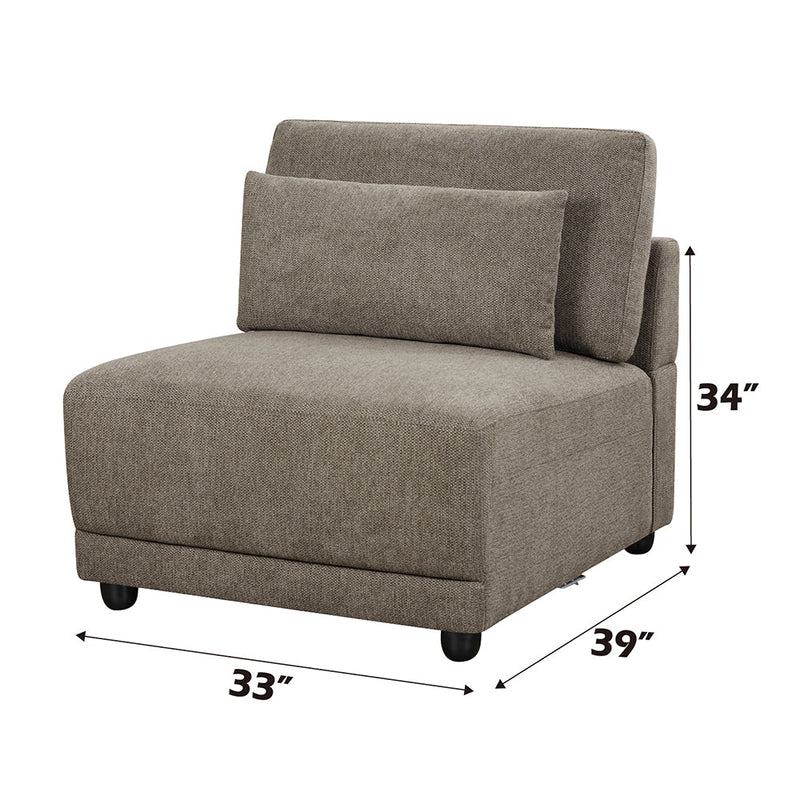Rylie Modular - Armless Chair w/Pillow - LV03152