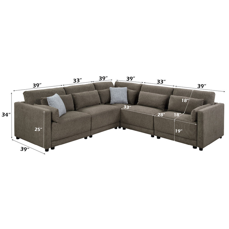 Rylie Modular - Armless Chair w/Pillow - LV03152
