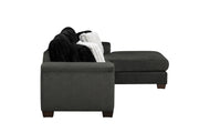 [S501- 2PC Sectional] Haisley - Sectional (Dark Gray), Corduroy Fabric, Dark Gray With : N/A Each - S501-2PC-Sectional