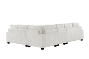 [S512-Sectional] Rana - 5PC Sectional (White), Fabric, White Each - S512-Sectional