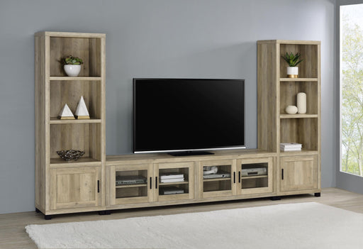Sachin 3-piece 79-inch TV Entertainment Center Antique Pine - 736283-SET