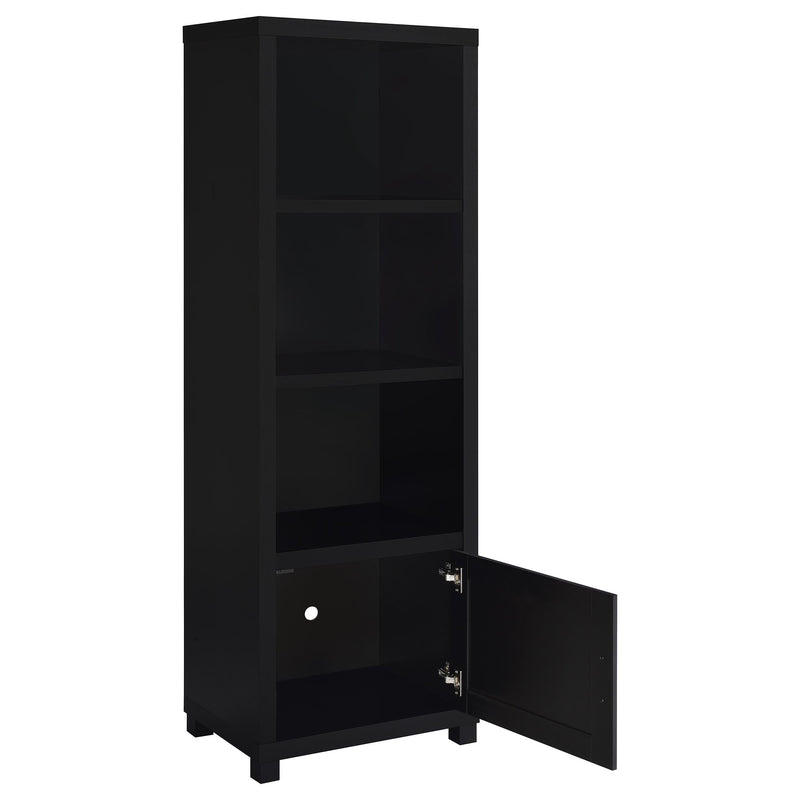 Sachin 3-shelf Engineered Wood Media Tower Black - 707756