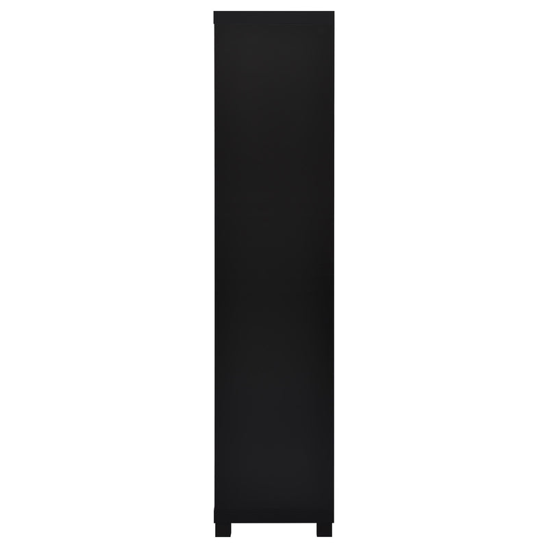 Sachin 3-shelf Engineered Wood Media Tower Black - 707756