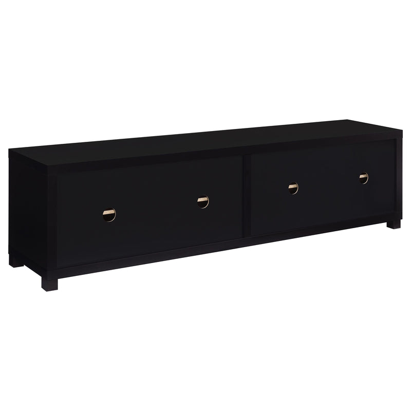Sachin 4-door Engineered Wood 79-inch TV Stand Black - 736303