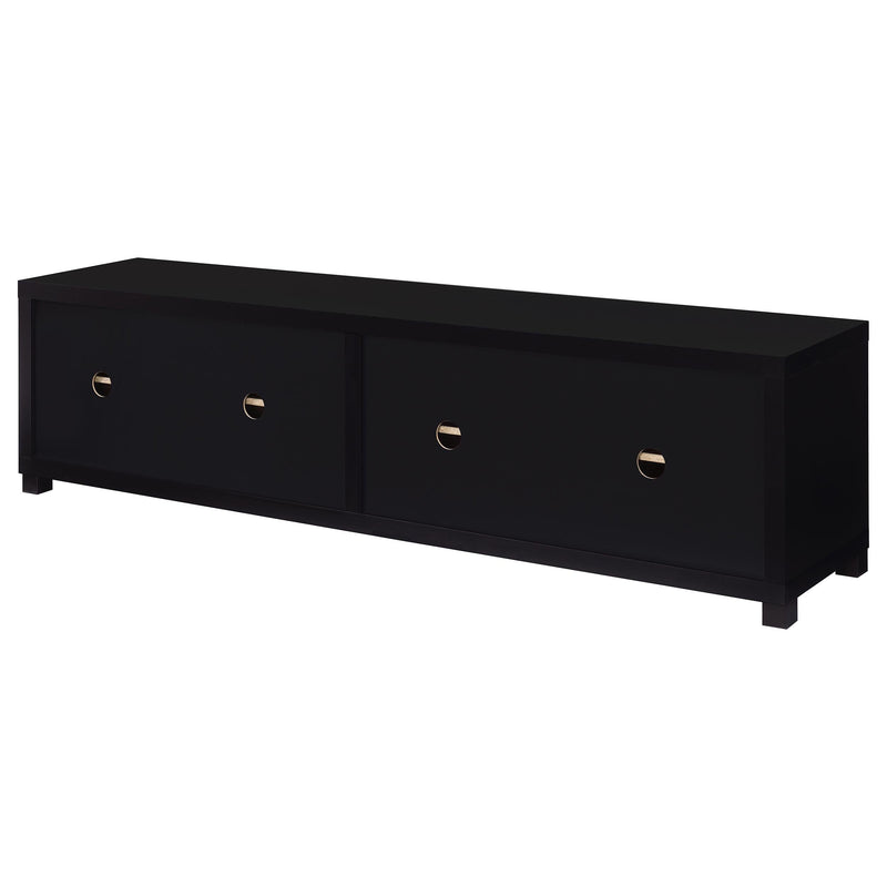 Sachin 4-door Engineered Wood 79-inch TV Stand Black - 736303