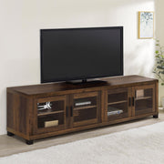 Sachin 4-door Engineered Wood 79-inch TV Stand Dark Pine - 736293