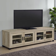 Sachin 4-door Engineered Wood 79-inch TV Stand Distressed Pine - 736283