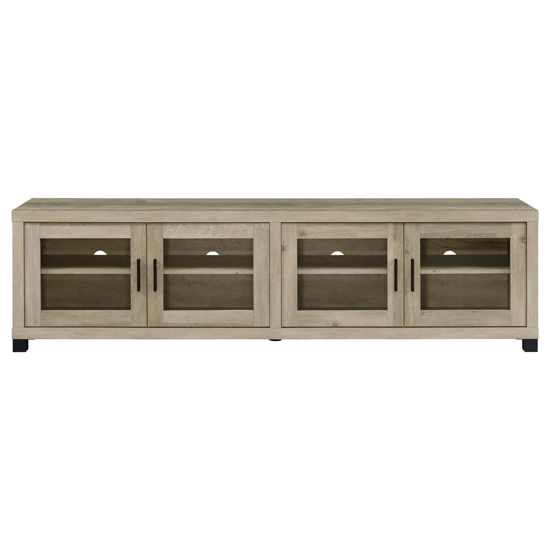Sachin 4-door Engineered Wood 79-inch TV Stand Distressed Pine - 736283
