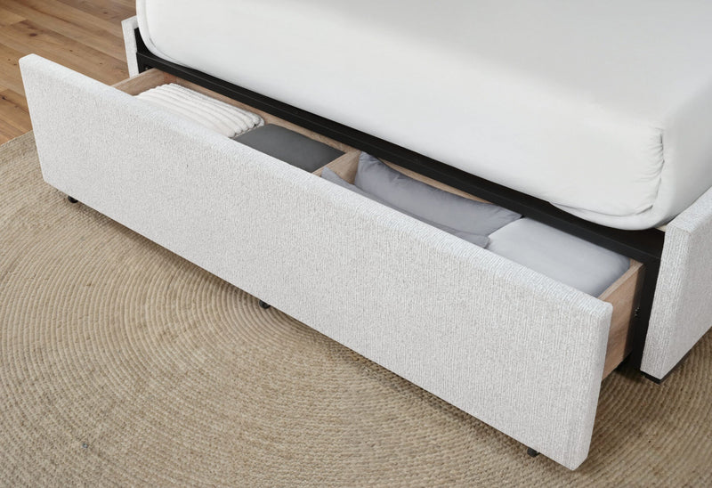 Sadie Beige King Bed With Storage - SADIE-BEIGE 3-KB