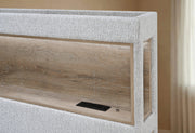Sadie Beige King Bed With Storage - SADIE-BEIGE 3-KB