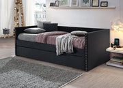 Sadie Black Velvet Twin Daybed - Lara FurnitureDaybed