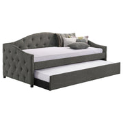 Sadie Upholstered Twin Daybed with Trundle Grey - 300638
