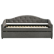 Sadie Upholstered Twin Daybed with Trundle Grey - 300638