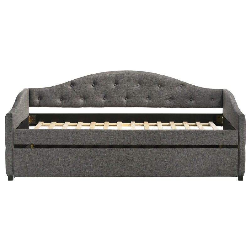 Sadie Upholstered Twin Daybed with Trundle Grey - 300638