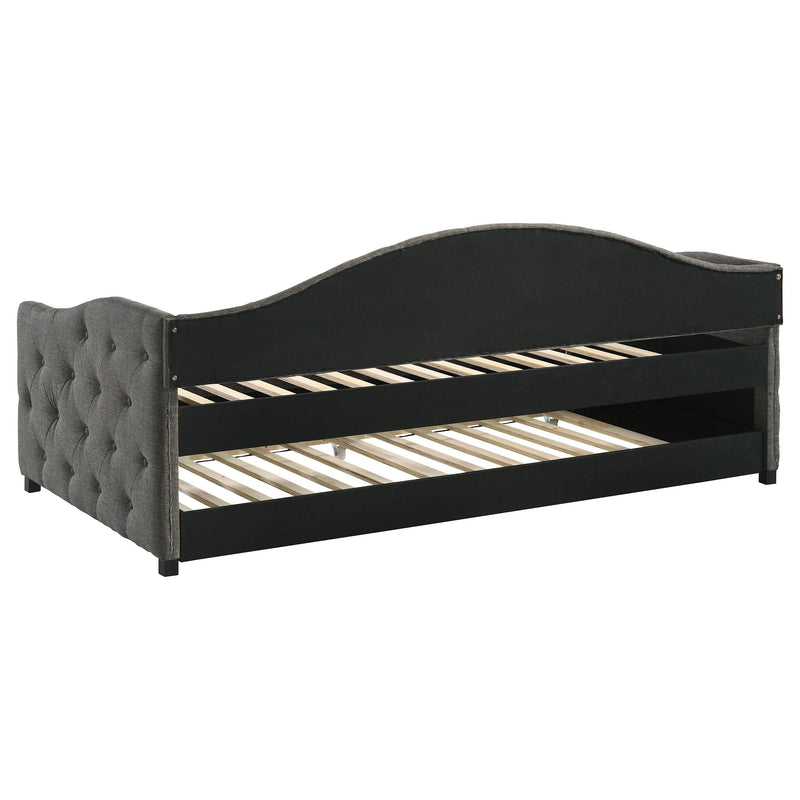 Sadie Upholstered Twin Daybed with Trundle Grey - 300638