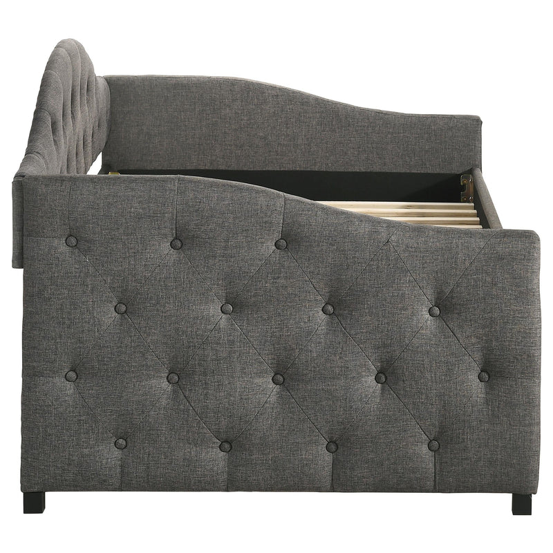 Sadie Upholstered Twin Daybed with Trundle Grey - 300638