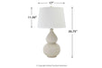 Saffi Cream Table Lamp - Gate FurnitureTable Lamp