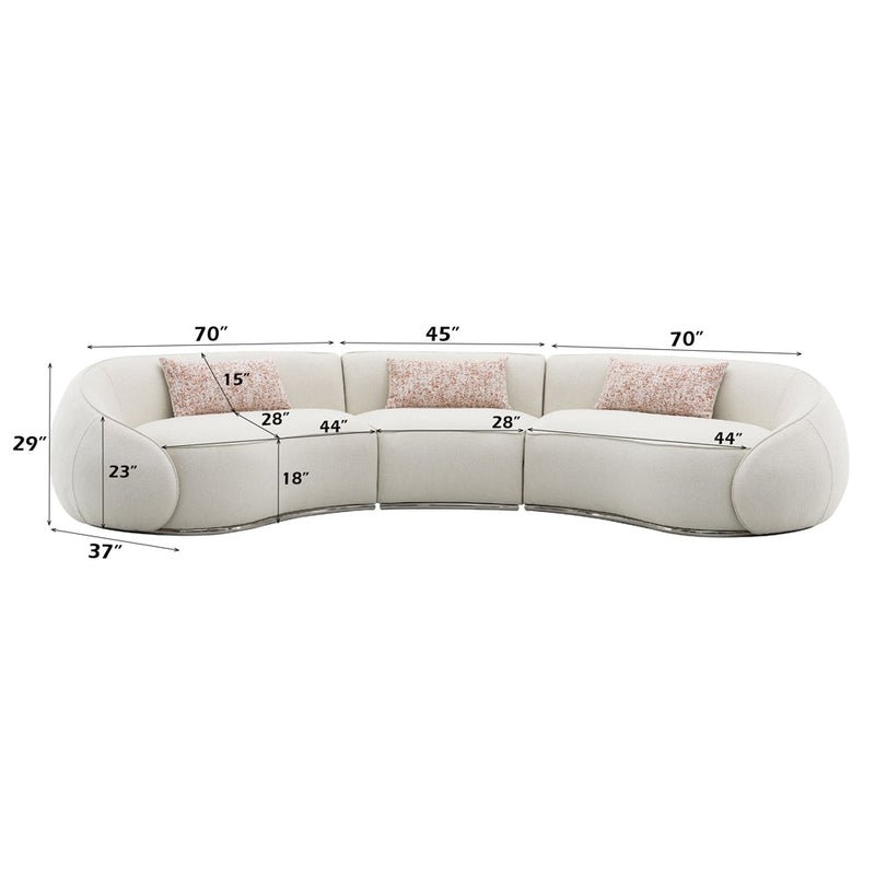 Sahara Sectional Sofa W/3 Pillows - LV03010