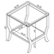 Saide 3-piece Glass Top Coffee and End Table Set Chrome - 720338-S3