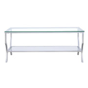 Saide Rectangular Glass Top Coffee Table Chrome - 720338