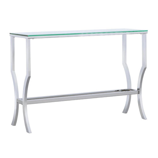 Saide Rectangular Glass Top Entryway Console Table Chrome - 720339