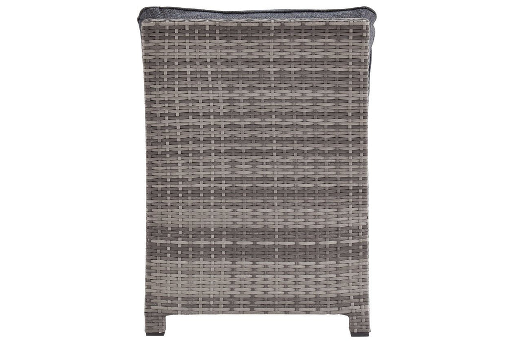 Salem Beach Gray Armless Chair with Cushion - P440-846 - Lara Furniture