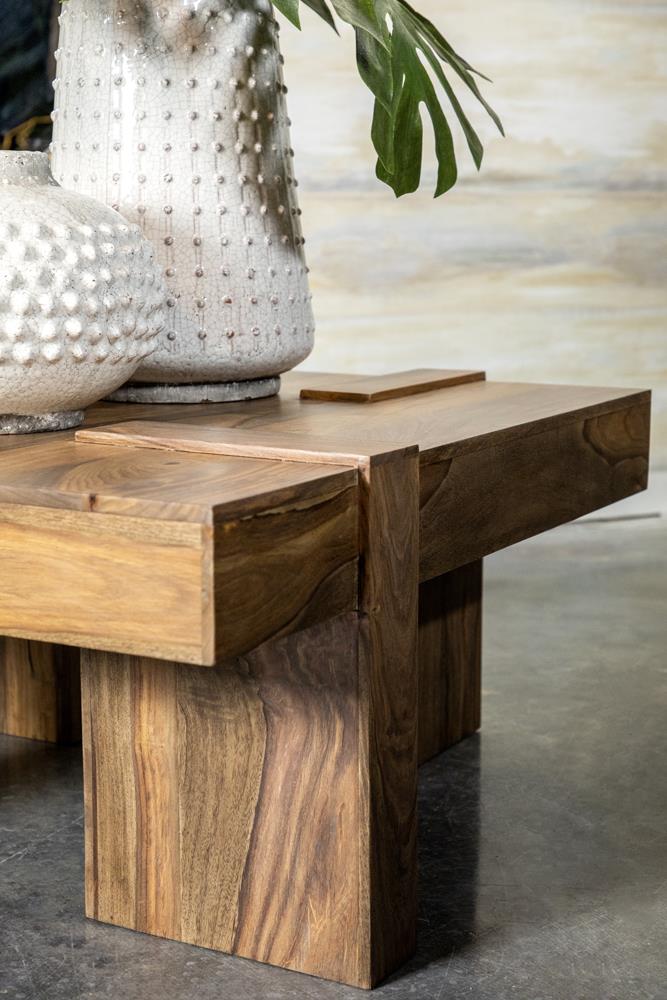Samira Square Solid Wood Coffee Table Natural Sheesham - 724138