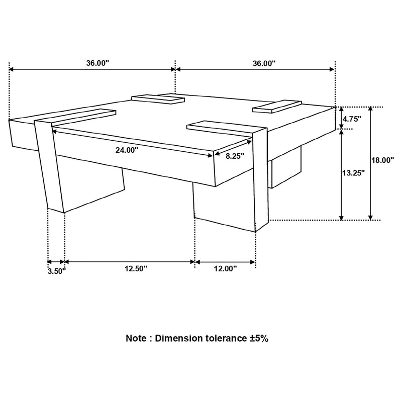 Samira Square Solid Wood Coffee Table Natural Sheesham - 724138