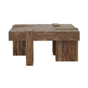 Samira Square Solid Wood Coffee Table Natural Sheesham - 724138