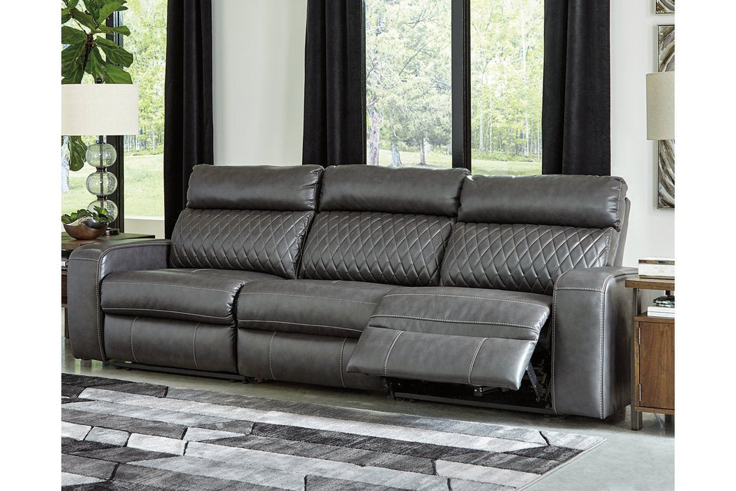Samperstone Gray 3 - Piece Power Reclining Sofa - Gate FurniturePower Reclining Sofa
