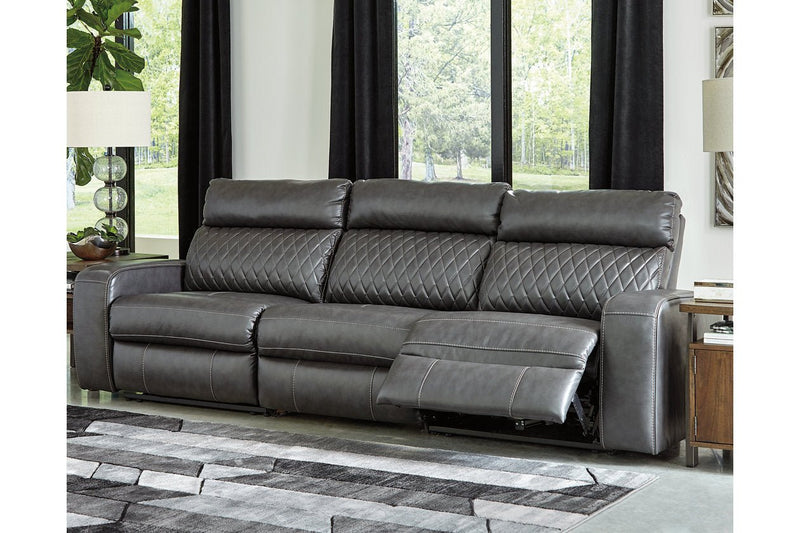 Samperstone Gray 3 - Piece Power Reclining Sofa - Lara FurniturePower Reclining Sofa